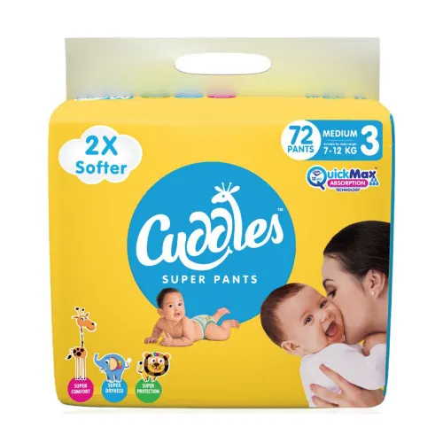 Image of Cuddles Super Dry Pant Diapers - M (72 Pieces)