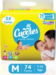 Cuddles - Super Pants Style Diaper - M  (74 Pieces)