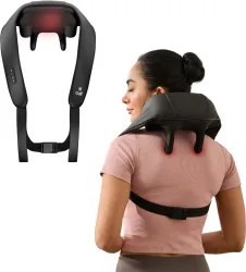 Cult Deep Relax Shoulder Massager, Hand Simulating rollers for Pain Relief, Cordless Massager (Black)