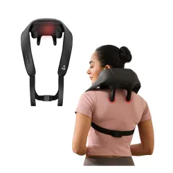 CULT Deep Relax Manual Neck & Shoulder Massager, Deep Tissue Kneading Shiatsu Rollers For Pain Relief, Cordless Massager