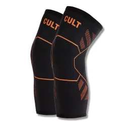CULT Knee Support for Men & Women – Compression Knee Brace Pair for Pain Relief, Gym, Running, Cycling & Sports