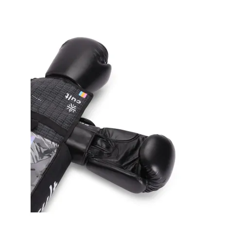Image of Cult Premium Black Leather 8oz Boxing Gloves