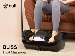 Cult Revive Vibration & Shiatsu therapy, Pain Relief, Boost Blood Circulation, Foot Massager (Carbon Black)