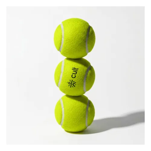 Image of CULT Tennis Cricket Balls Pack of 3 – Green Practice & Training Balls for Men