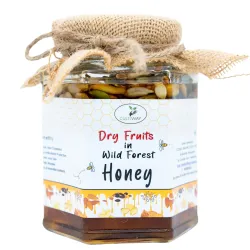 Cultiway Organics Wild Forest Honey [Pure, Natural, Raw and Original] & Nuts - Mixture of Seeds, Nuts & Dry Fruits - 250