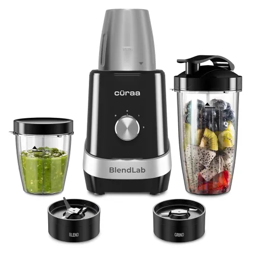 Image of Cüraa BlendLab Mixer Grinder with 3 Jars (Compact)
