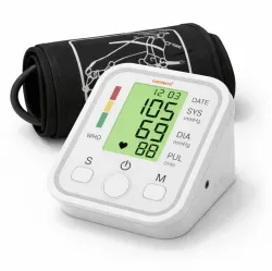 curecheck Automatic Blood Pressure Machine without Battery with Cuff kit Bp Monitor (White, Black)