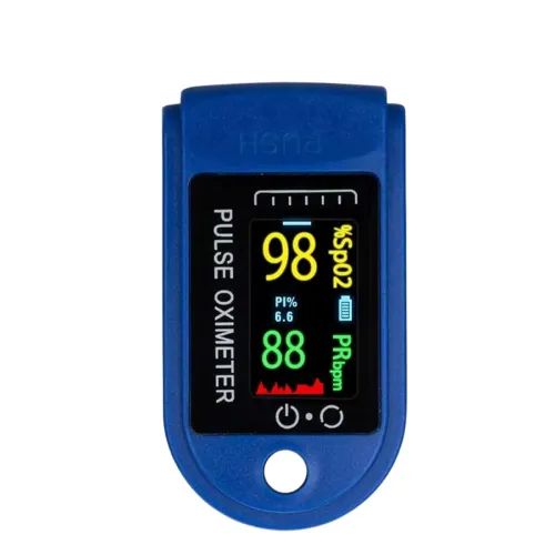 Image of Curecheck Premium Fingertip Pulse Oximeter (Classic Blue)