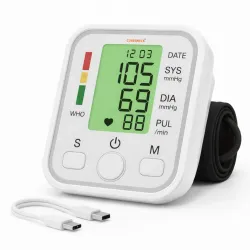 curecheck Yellow BP2 Curecheck Automatic Blood Pressure Machine with Cuff kit Bp Monitor
