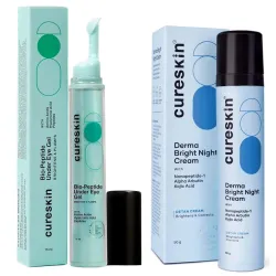 Cureskin Glow Support Combo | Face Cream for Dull Skin & Uneven Tone | Under Eye Gel for Men & Women | Helps Reduce Tan,