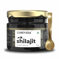 Cureveda Himalayan Shilajit For Men - Resin | 98% Fulvic Acid For Energy, Endurance & Vitality | 100% Ayurvedic (10 gm)