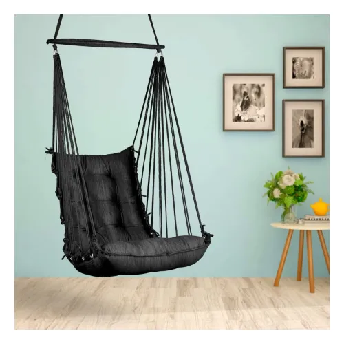 Image of Curio Centre Cotton Swinging Hammock Hanging Swing Chair/Hammock Swing for Adults/Swing for Indoor Outdoor, Garden & Pat