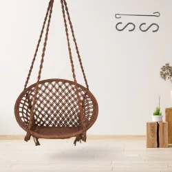 Curio Centre Round Cotton Rope Hanging Swing Chair