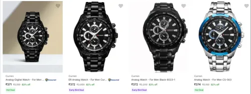 Image of Curren Men's Wrist Watches at minimum 80% Discount