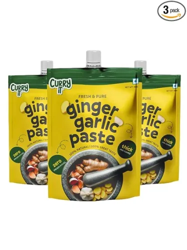 Image of CURRYiT Preservative Free Ginger Garlic Paste, 450g Pack of 3