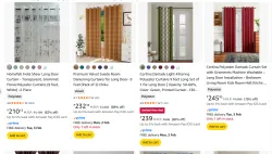 Curtain Set Starting @ ₹210