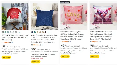 Image of Cushion Covers @ Starting ₹55