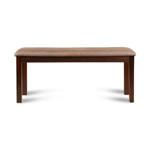 Image of Custom Decor Dining Table Bench in -Dark Walnut (Standard, Brown)