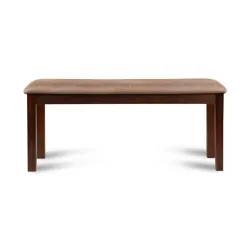Custom Decor Dining Table Bench in -Dark Walnut (Standard, Brown)