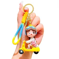 Cute Cartoon Character Silicone Keychain for Girls & Kids