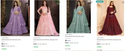 Cute Fellow Womens Lehenga Cholis upto 86% Discount