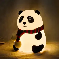 Cute Panda Night Light for Kids,Nursery Silicone Night Light,7-Color Changing Lamp,Room Decor, Gifts for Toddler Childre