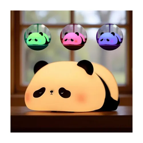 Image of Cute Sleeping Panda Silicone LED Night Light
