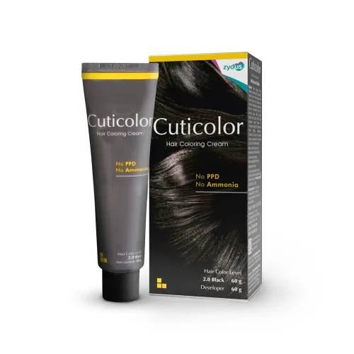 Image of Cuticolor Permanent Hair Color Cream Pack of 1 Black