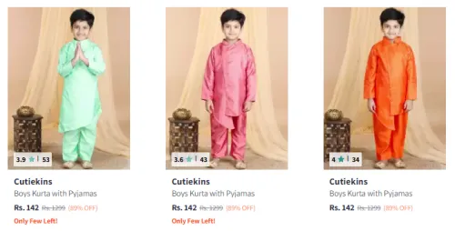 Image of Cutiekins Boy's Kurta Set Starting at ₹142