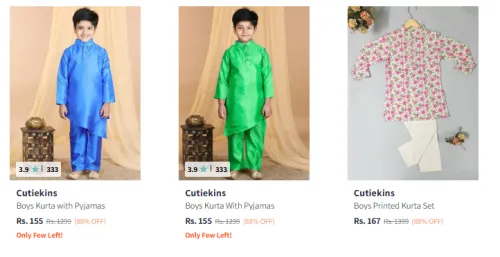 Image of Cutiekins Boys Kurta Sets Starting @ ₹155