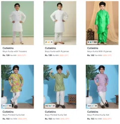 Cutiekins Boys Kurtas Sets @ Starting ₹139