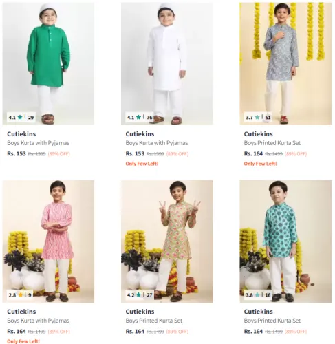 Image of Cutiekins Boys Kurtas Sets Starts at ₹164