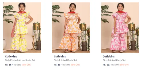 Image of Cutiekins Girls Dress Starting @ ₹167