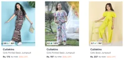Cutiekins Girls Jumpsuit @ Starting ₹175