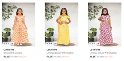 Cutiekins Girls Lehenga Choli Starting @ ₹167