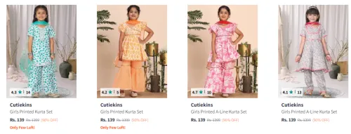 Image of Cutiekins Kurtas Sets Upto 90% Off
