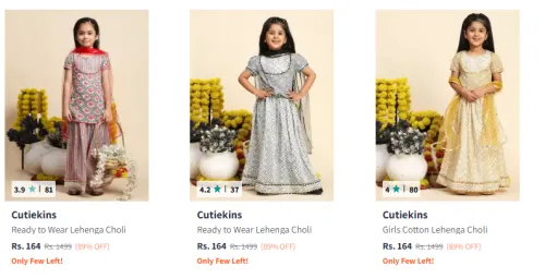 Image of Cutiekins Lehenga Choli Starting at ₹164