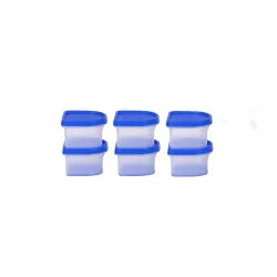 Cutting EDGE 250ML Modular Storage Container Blue Plain Lid (Set of 6)