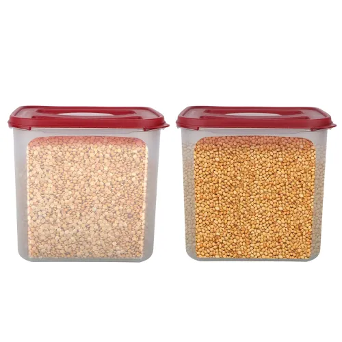 Image of Cutting EDGE 2X Series 4.5L Airtight Modular Container, Set of 2 (Dark Red)