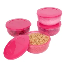 Cutting EDGE 900ml Eco Storage Container & Organizer Set of 4 (Pink)