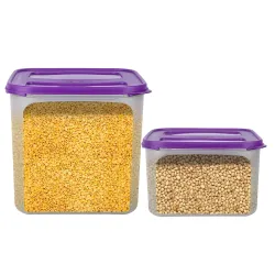 Cutting EDGE 2X Series Airtight Modular Container, Set of 2 (Purple)
