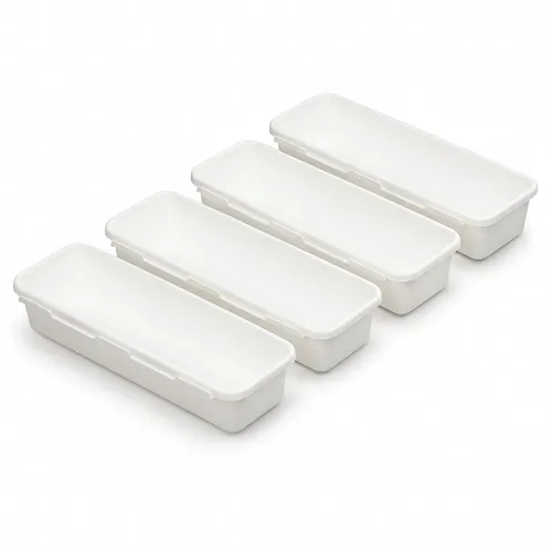 Image of Cutting EDGE Interlocking Drawer Organizer Medium (Set of 4, White)