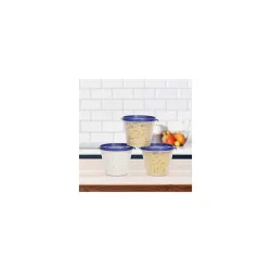 Cutting EDGE Nesterware 1 Ltr Stackable Container (Set of 1, Dark Blue, 3)