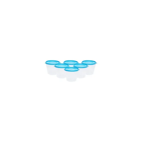 Image of Cutting EDGE Nesterware 1000ml Round Stackable Container (Set of 6, Blue)