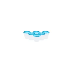 Cutting EDGE Nesterware 1000ml Round Stackable Container (Set of 6, Blue)