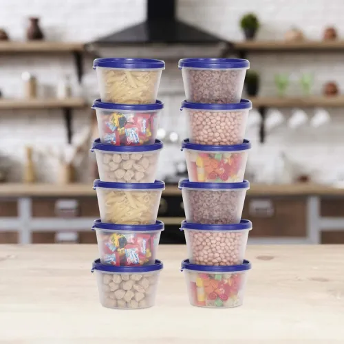 Image of Cutting EDGE Nesterware 750ml Stackable Container (Set of 12, Dark Blue)