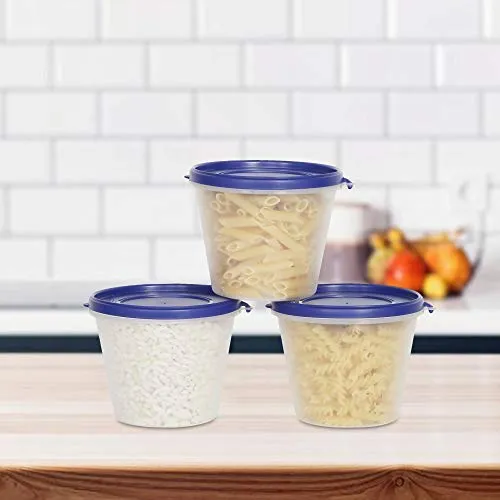 Image of Cutting EDGE Nesterware 1 Ltr Stackable Container (Set of 1, Dark Blue, 3)