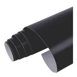 CVANU 12x36Inch Black Matte Self Adhesive Vinyl Car Wrap Sheet Decal Sticker for All Vehicle Type