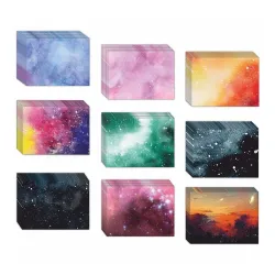 CVANU Attractive 9 Designs Greeting Cards, Blank Notecard with Envelopes for Office, All Occasion(90pc)(3x4inch)_c23