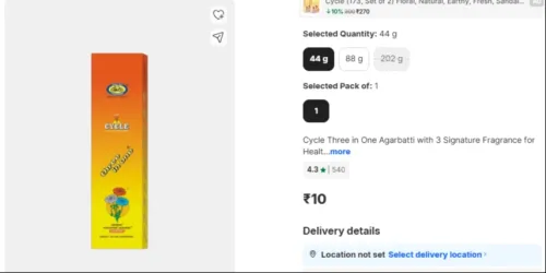 Image of Cycle Three in One Agarbatti with 3 Signature Fragrance for Health, Wealth & Happiness Floral, Lily, Woody (44 g, Set of
